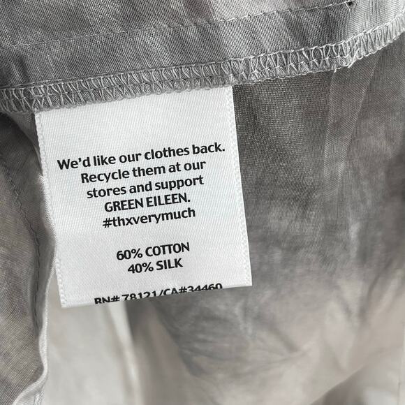 EILEEN FISHER Tank Top Size Medium Cotton Silk Blend Lagenlook Watercolor NWOT - Picture 9 of 11